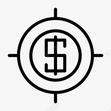 金钱目标业务美元图标图标