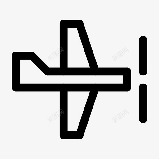 飞机飞行旅行图标svg_新图网 https://ixintu.com 带圆 旅行 直线 飞机 飞行