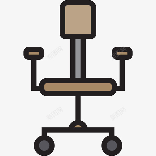办公椅商务元素3线性颜色图标svg_新图网 https://ixintu.com 元素 办公椅 商务 线性 颜色