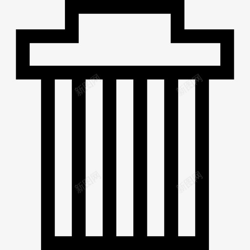 垃圾桶基本套装图标svg_新图网 https://ixintu.com 垃圾桶 基本 套装