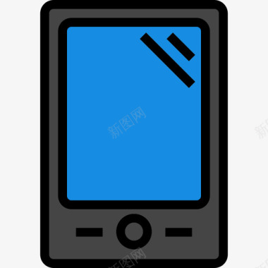 智能手机电子设备8线性颜色图标图标