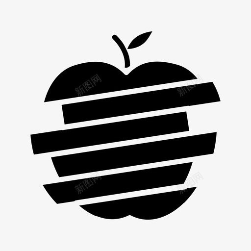 苹果片切片食品图标svg_新图网 https://ixintu.com 切片 水果 苹果 食品
