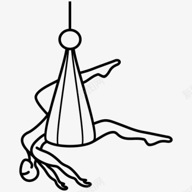 空中瑜伽吊床普拉提图标图标