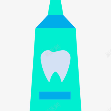 牙膏牙科14扁平图标图标