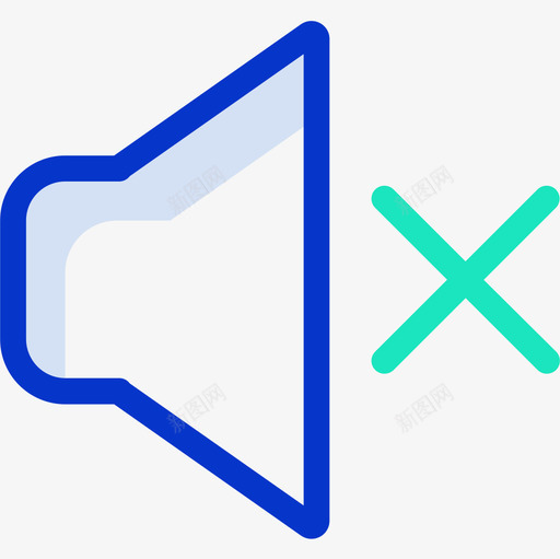 静音基本图标轮廓颜色svg_新图网 https://ixintu.com 基本图标 轮廓颜色 静音