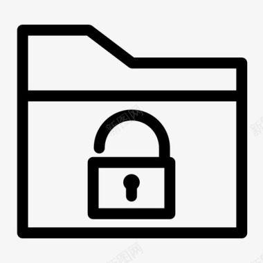 解锁文件夹文档文件图标图标