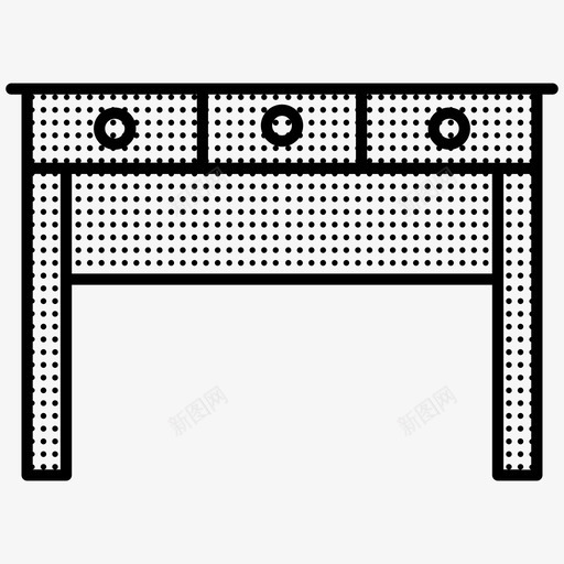 书桌抽屉家具图标svg_新图网 https://ixintu.com 书桌 家具 抽屉 桌子 桌子星罗棋布