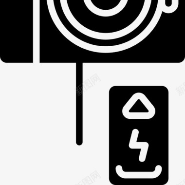 相机电池充电摄影师图标图标