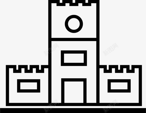 建筑公司房子图标svg_新图网 https://ixintu.com 公司 办公室 城镇 建筑 房子