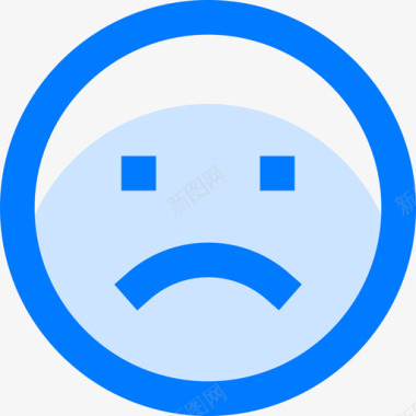 悲伤情绪4蓝色图标图标