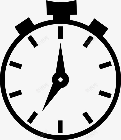 秒表闹钟时钟图标svg_新图网 https://ixintu.com 小时 时钟 秒表 计时器 闹钟