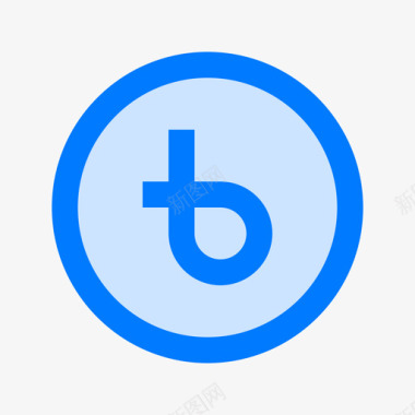 Beta加密货币27蓝色图标图标
