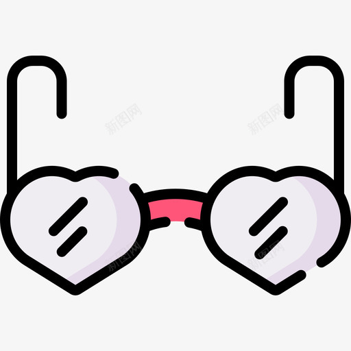 心形眼镜love87线性颜色图标svg_新图网 https://ixintu.com love 心形 眼镜 线性 颜色