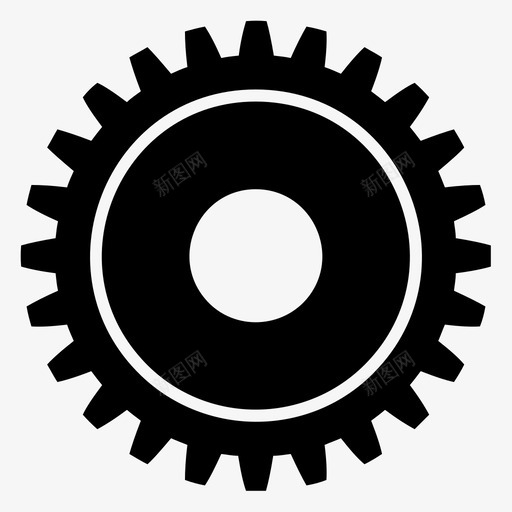 齿轮机器装置图标svg_新图网 https://ixintu.com 套装 机器 系统 装置 齿轮