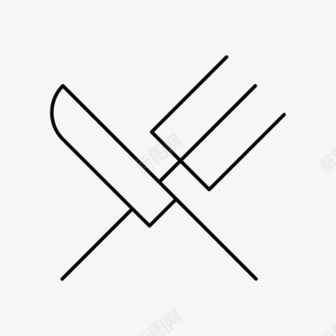 叉子和刀吃厨房用具图标图标