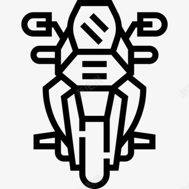 摩托车摩托车运动6直线型图标图标