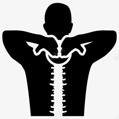 颈部疼痛背痛慢性疼痛图标图标