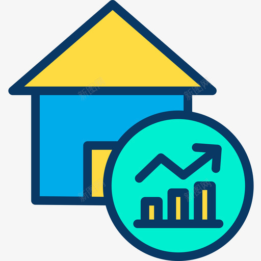 统计房地产151线性颜色图标svg_新图网 https://ixintu.com 房地产 线性 统计 颜色