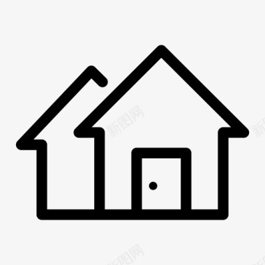 住宅建筑小屋图标图标