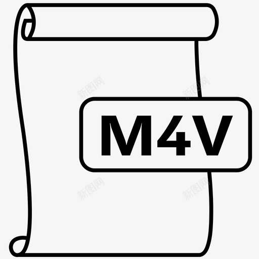 m4v文件格式m4v文件图标svg_新图网 https://ixintu.com m4v m4v文件 mp4 文件格式 文件格式2 视频文件