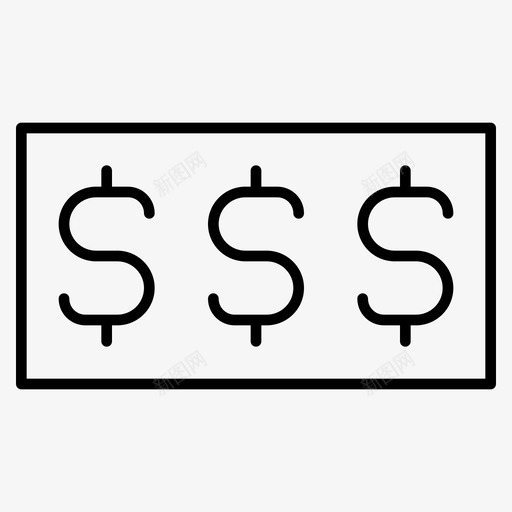 货币美元支付图标svg_新图网 https://ixintu.com 工具 支付 美元 货币