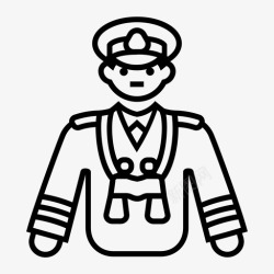 带B的logo带望远镜的船长指挥官船长图标高清图片