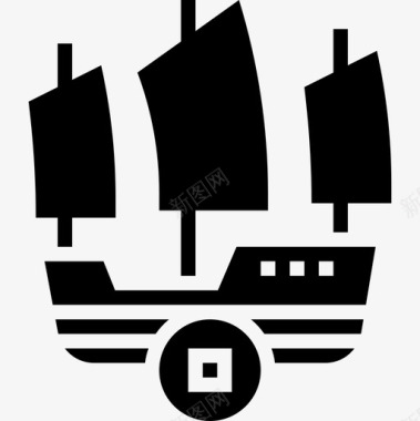 帆船中国新年29铭文图标图标