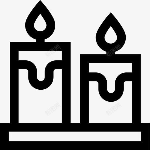 蜡烛假日10线性图标svg_新图网 https://ixintu.com 假日 线性 蜡烛