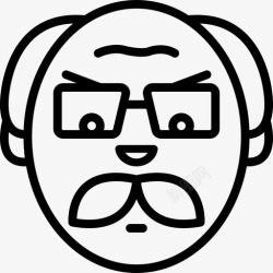 生气老头生气的老头老头年老图标高清图片