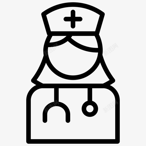 护士医生女医生图标svg_新图网 https://ixintu.com 医生 医疗设备 医院工作人员 女医生 姐姐 护士