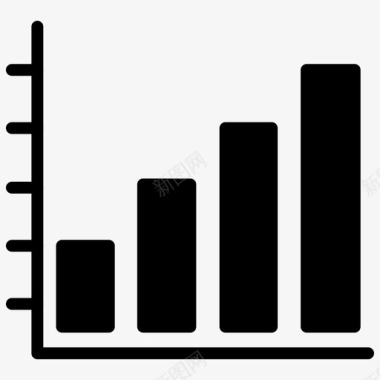 分析条形图增长图图标图标