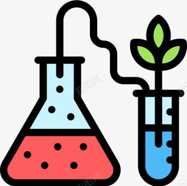 转基因生物工程14线性颜色图标图标