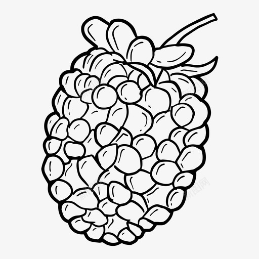 黑莓食物水果图标svg_新图网 https://ixintu.com 水果 蔬菜 超级 食品 食物 黑莓