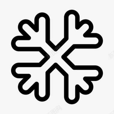 雪加拿大雪花图标图标