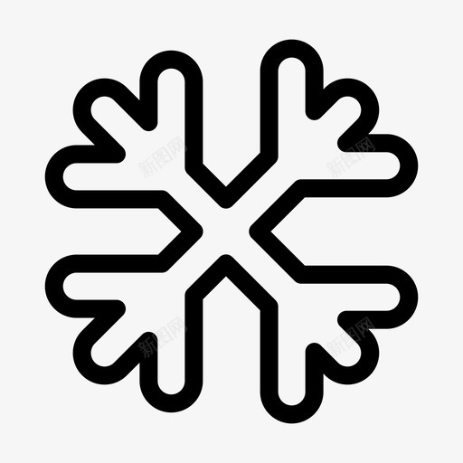 雪加拿大雪花图标svg_新图网 https://ixintu.com 冬天 加拿大 雪花