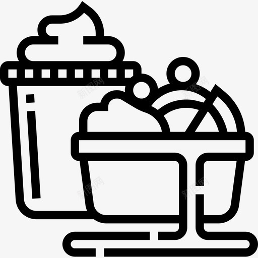 沙拉健康食品16直系图标svg_新图网 https://ixintu.com 健康食品 沙拉 直系