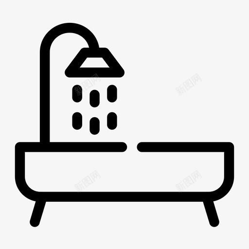 浴室浴缸清洁图标svg_新图网 https://ixintu.com 中等 房屋 浴室 浴缸 清洁 规划 间隙