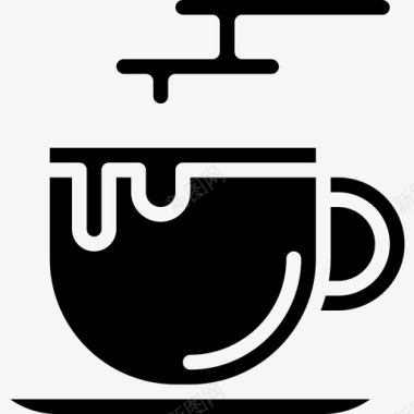 热咖啡咖啡厅75号加满图标图标