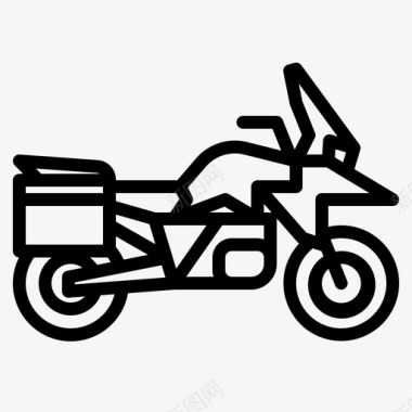 探险旅游摩托车交通工具车辆图标图标