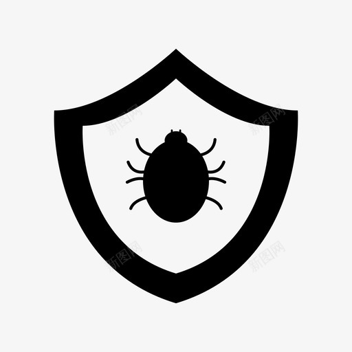 防病毒电脑安全图标svg_新图网 https://ixintu.com 安全 电脑 防护 防病毒