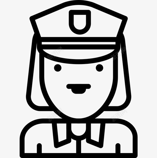 女警察乔布斯直系人图标svg_新图网 https://ixintu.com 乔布斯 女警察 直系人