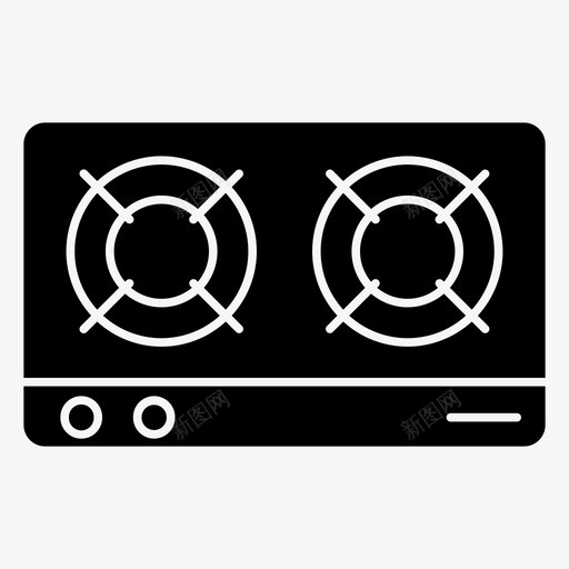 炉灶烹饪食物图标svg_新图网 https://ixintu.com 家用设备 暖气 炉灶 烹饪 煤气 食物