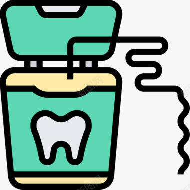 牙线牙19线颜色图标图标