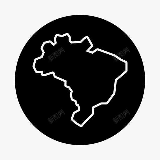 巴西地图巴西拉丁美洲图标svg_新图网 https://ixintu.com 南美洲 地图 巴西 拉丁美洲 简单