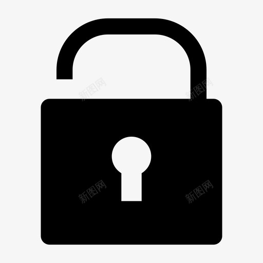 解锁访问不安全图标svg_新图网 https://ixintu.com web 不安全 挂锁 用户界面 解锁 访问
