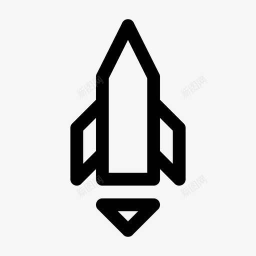 火箭飞机宇宙图标svg_新图网 https://ixintu.com 太空 宇宙 宇宙飞船 导弹 带圆 火箭 直线 飞机