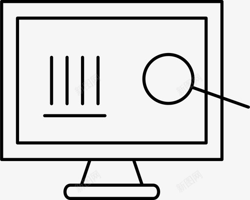 显示器计算机搜索图标svg_新图网 https://ixintu.com 共享 搜索 显示器 计算机