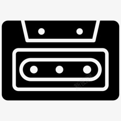 音频盒式磁带盒式磁带音频盒式磁带用户界面字形图标高清图片