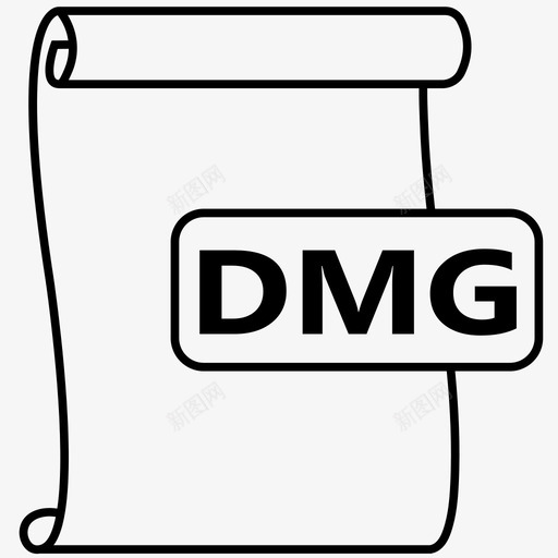 dmg磁盘映像dmg文件图标svg_新图网 https://ixintu.com dmg macos 文件 映像 格式 磁盘
