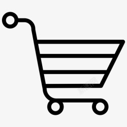 网上购物1购物车电子商务空图标高清图片
